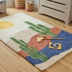 Kids Desert Cactus Shag Rug