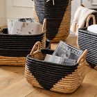 Two-Tone Woven Seagrass Baskets
