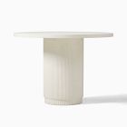 Fluted Outdoor Bistro Table (44&quot;) &amp; Cusco Stacking Dining Chairs Set