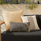 Natural Centre Stripe Indoor/Outdoor Pillow