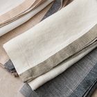 European Linen Contrast Border Napkins (Set of 4)
