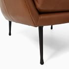 Lottie Leather Chair - Metal Legs