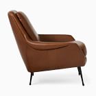 Lottie Leather Chair - Metal Legs