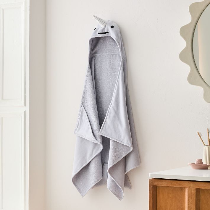 Kids Narwhal Hooded Bath Wrap