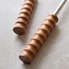 Groove Wood Salad Servers (Set of 2)