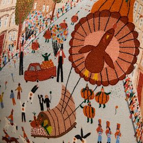 Nicole Cicak Thanksgiving Parade Pillow Cover