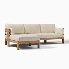 Monterey Outdoor Teak 2-Piece Chaise Sectional (99.5&quot;)