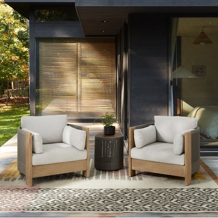 Porto Outdoor Lounge Chairs &amp; Side Table Set