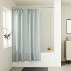 Open Box: European Linen Shower Curtain, Silver Mist, 72"x74"