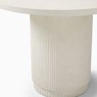 Fluted Outdoor Bistro Table (44&quot;) &amp; Cusco Stacking Dining Chairs Set