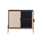 Lofted Rattan &amp; Wood Buffet (37.5&quot;&ndash;72&quot;)