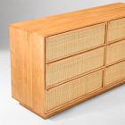 Callahan Solid Wood Rattan 6-Drawer Dresser (60")