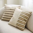 Silk Splice Stripe Pillow Cover