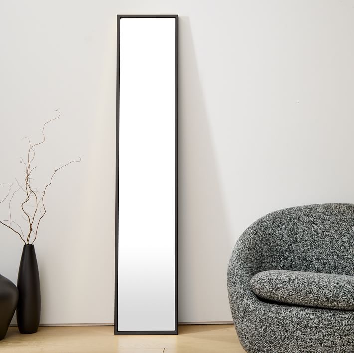 Metal Frame Narrow Floor Mirror | West Elm