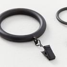 Round Metal Curtain Rings (Set Of 7) - Dark Bronze