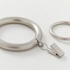 Round Metal Curtain Rings (Set Of 7) - Brushed Nickel