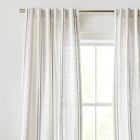 Textured Luxe Stripe Linen Curtain - Frost Grey