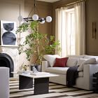 Oversized Adjustable Curtain Rod w/ Cylinder Finials - Antique Brass