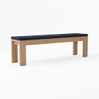 Telluride Outdoor Dining Bench Cushion, 66", Canvas,
 Navy