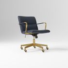 Open Box: Cooper Mid-Century Leather Swivel Office Chair