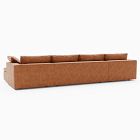 Harmony Modular Leather 3-Piece U-Shaped Chaise Sectional (158")