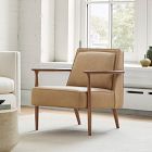Strickland Leather Show Wood Chair