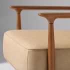 Strickland Leather Show Wood Chair