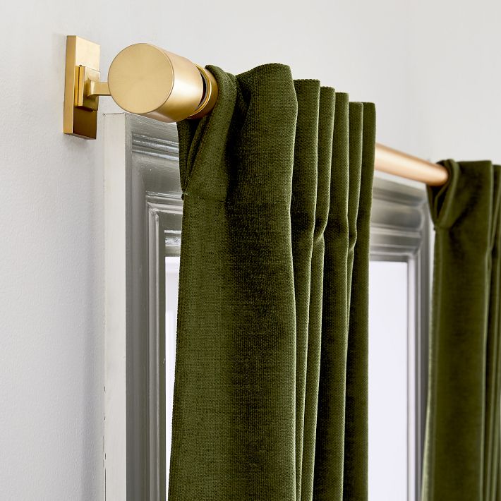 Worn Velvet Blackout Curtain, Set of 2
