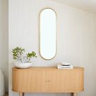 Metal Framed Pill Wall Mirror