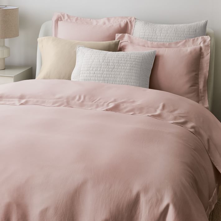【WOOHWA】SILKY TENCEL SK Silky Tencel™ Striated Duvet Cover & Shams | West Elm Kuwait