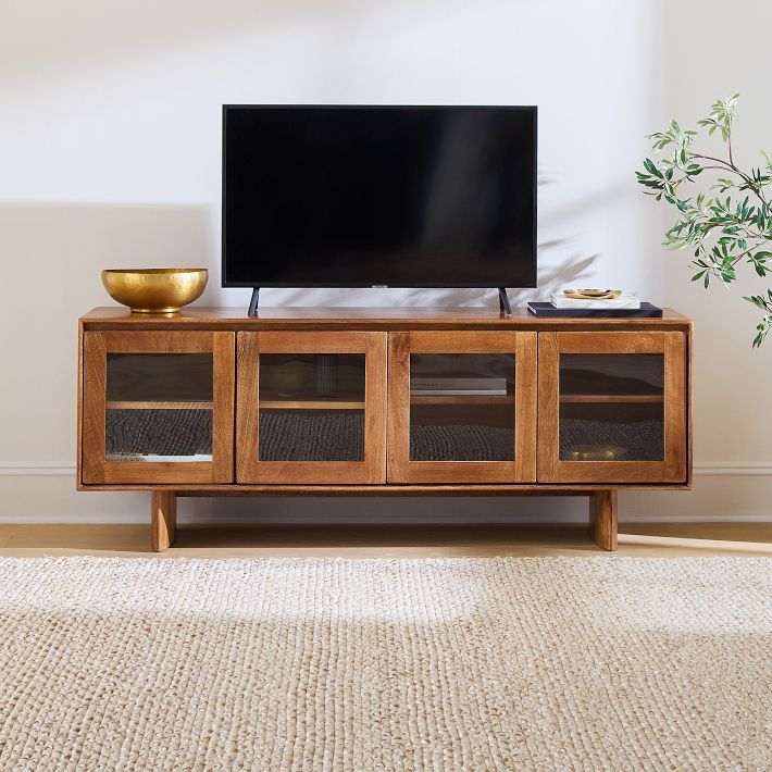 Anton Glass Media Console (68&quot;&ndash;80&quot;)