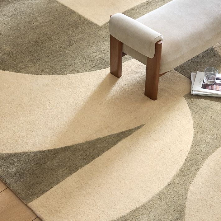 Brook Handwoven Wool Rug - Modern Alabaster Design | West Elm