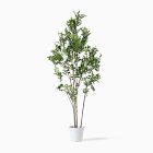 Faux Potted Green Leaf Tree