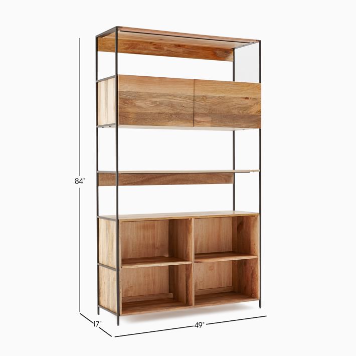 Industrial Storage Bookcase - Modern & Versatile | West Elm
