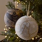 Artisan Carved Gourd Ornament - Natural