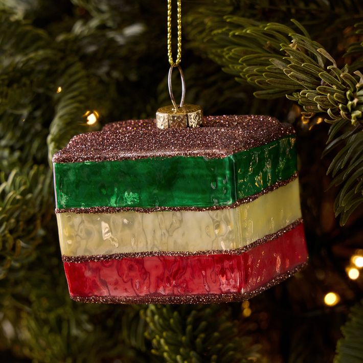 Glass Rainbow Cookie Ornament