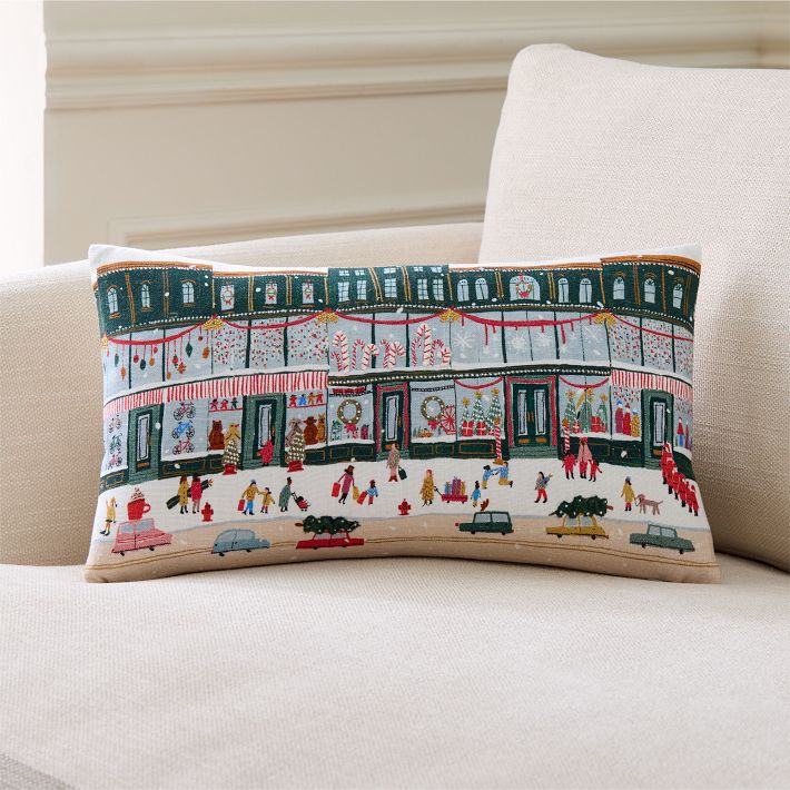 Nicole Cicak Holiday Window Shopping Pillow Cover