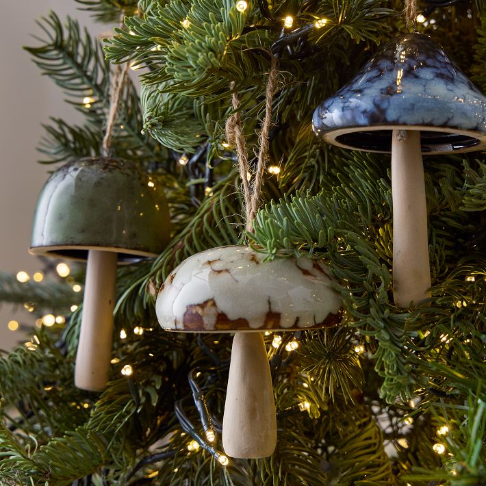 Ceramic Mushroom Ornaments