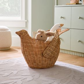 新品Vitaras Gedvilas /Wicker Bascketリトアニア製 StorageWorks Scalloped Edge Wicker Basket with lid, Wicker