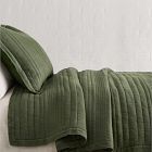 European Flax Linen Linework Quilt &amp; Shams