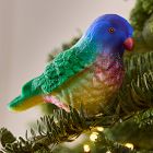 Glass Parakeet Clip-On Ornament