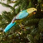 Glass Parrot Clip-On Ornament