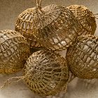 Woven &amp; Glass Ornaments (Set of 6)