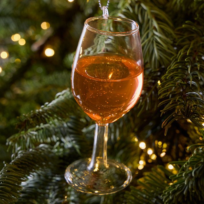 Glass Ros&#233; Wine Glass Ornament