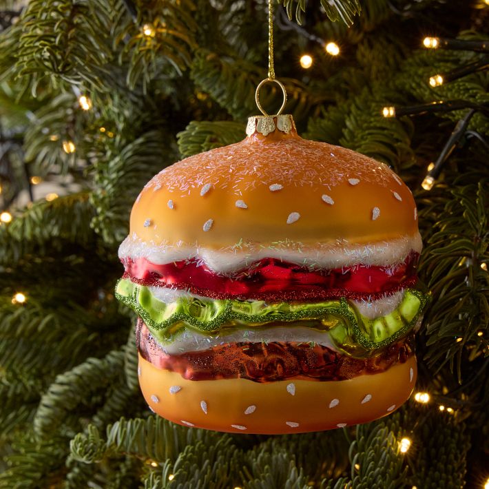 Glass Hamburger Ornament