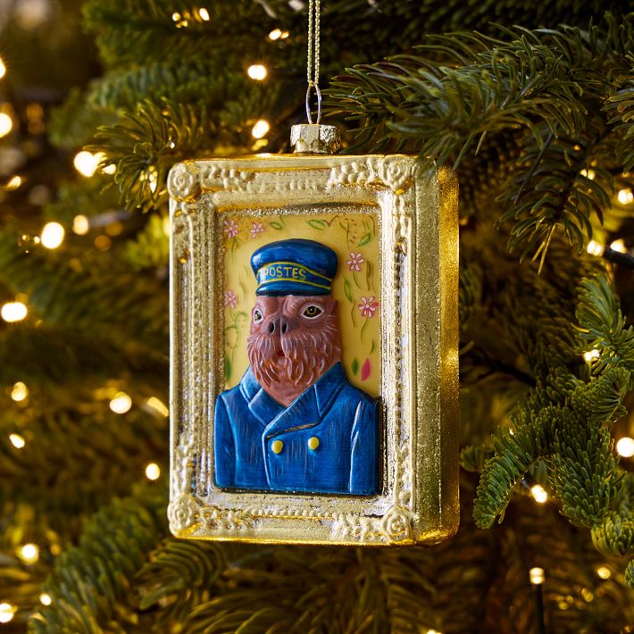 Dapper Walrus Glass Ornament