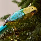 Glass Parrot Clip-On Ornament