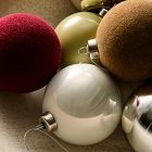 Festive Glass Ball Ornaments (Set of 9)