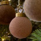 Small Flocked Ball Ornaments (Set of 25) - Warm Tones