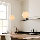 Aria Round Glass Pendant (12&quot;&ndash;16&quot;)